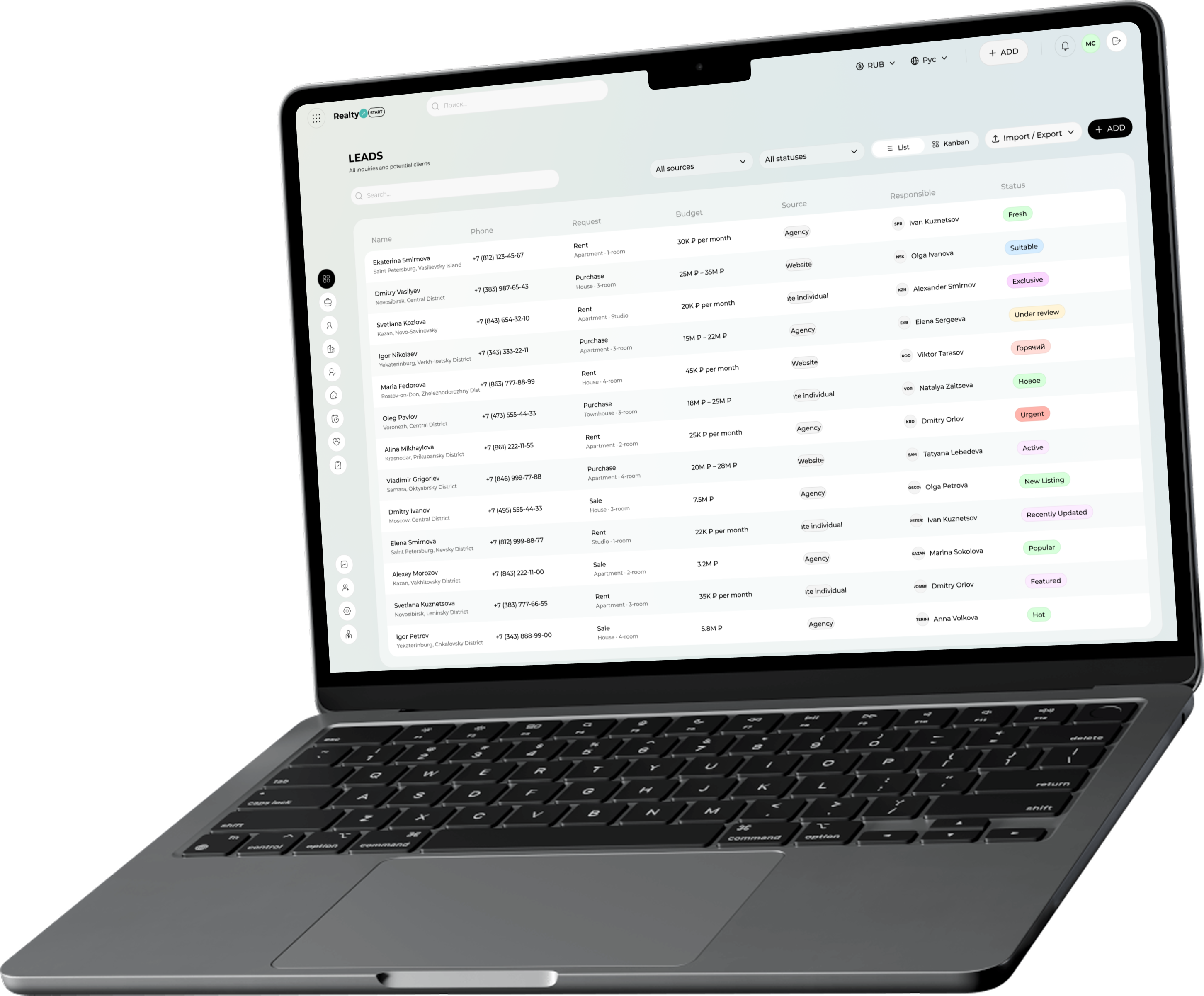 Client selection example
